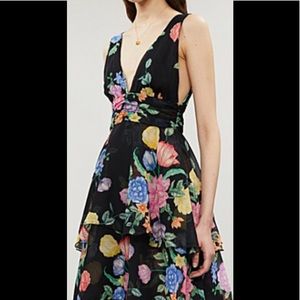 Topshop Freida tiered floral crêpe midi 2